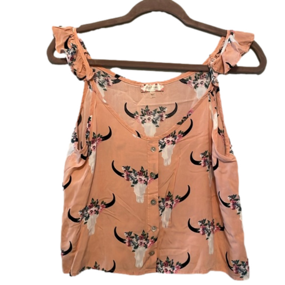 Altar’d state TANK MOTHER OF PEARL BUTTONS SIZE M